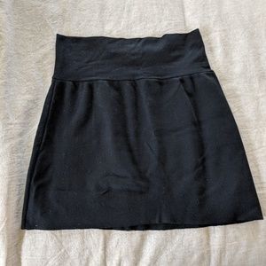 Black mini skirt
